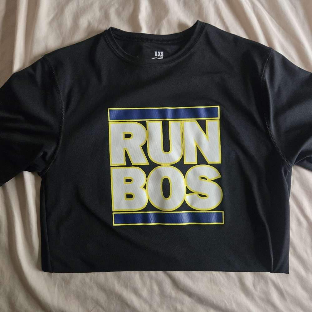 Black RUN BOS Graphic T-Shirt